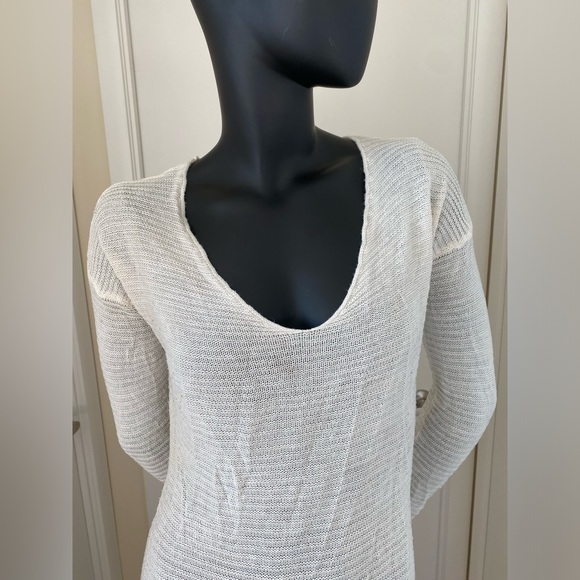 Distressed White Sweater - Picture 3 of 4